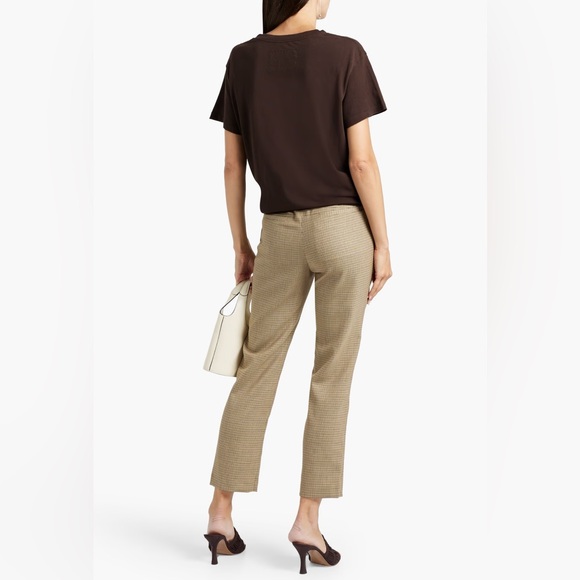 NILI LOTAN Tel Aviv Houndstooth Wool Slim-Leg Pants Size 10 - Picture 2 of 10